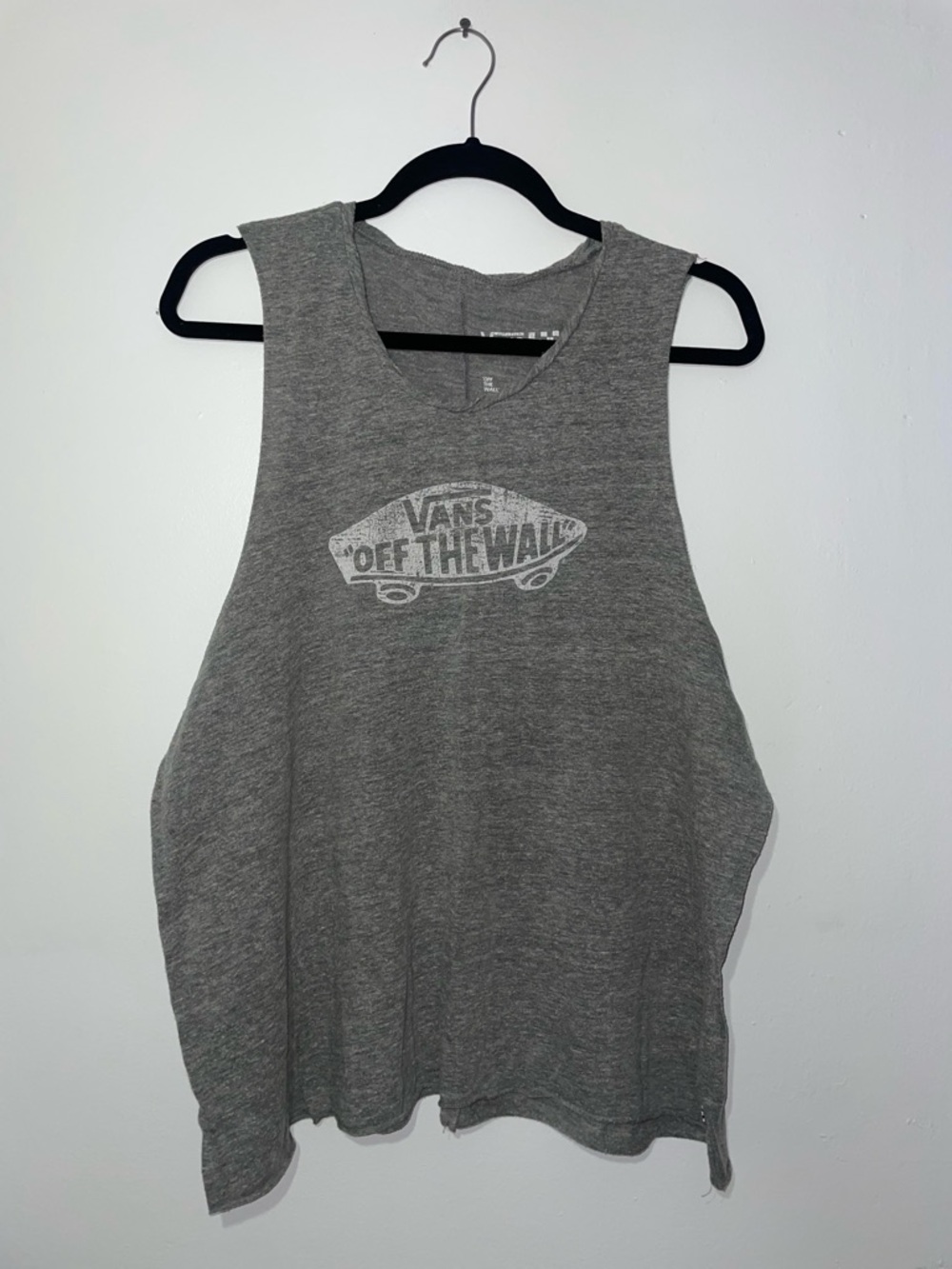 Vans Gray 'Off The Wall' Muscle Tee